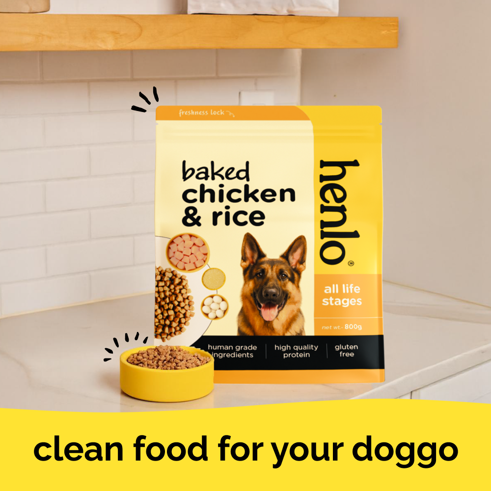 Henlo Baked Chicken Adult and Puppy Dog Dry Food | 100% Human Grade Ingredients (Limited Stocks)