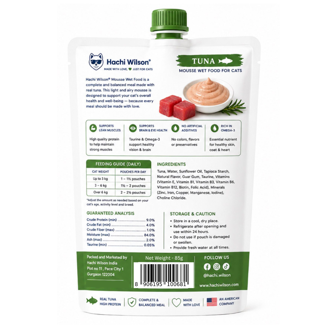 Hachi Wilson Tuna Mousse Wet Food for Cats & Kittens image 2