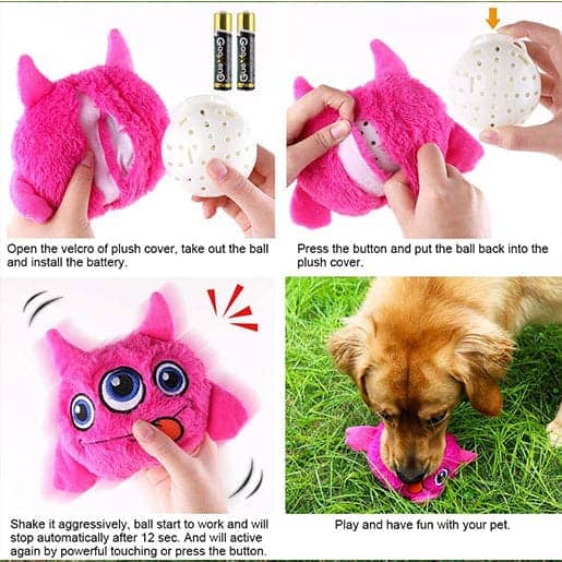 Pawsindia Trembling Monster Toy for Dogs (Navy Blue) image 6