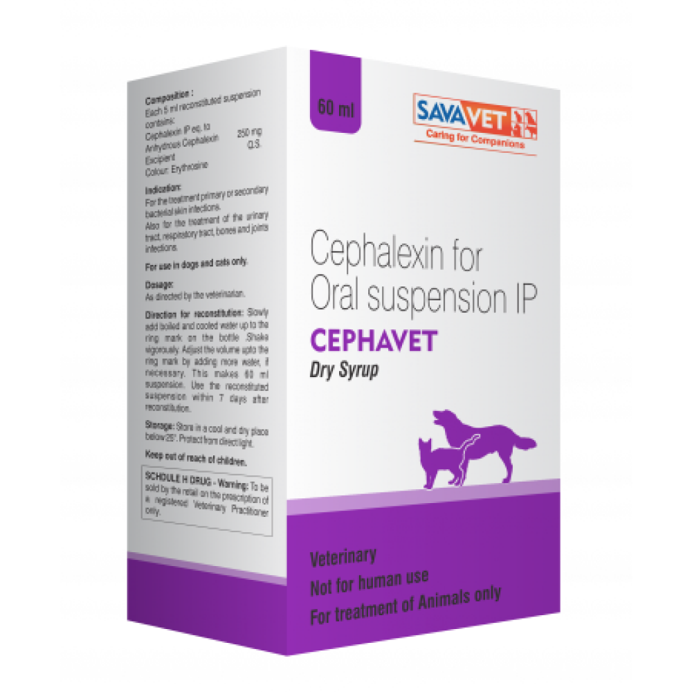 Savavet Cephavet (Cephalexin) Dry Syrup for Dogs and Cats (60ml) image 2