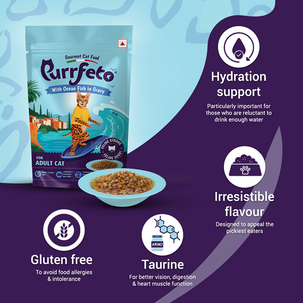 Purrfeto Ocean Fish in Gravy Adult Cat Wet Food image 3