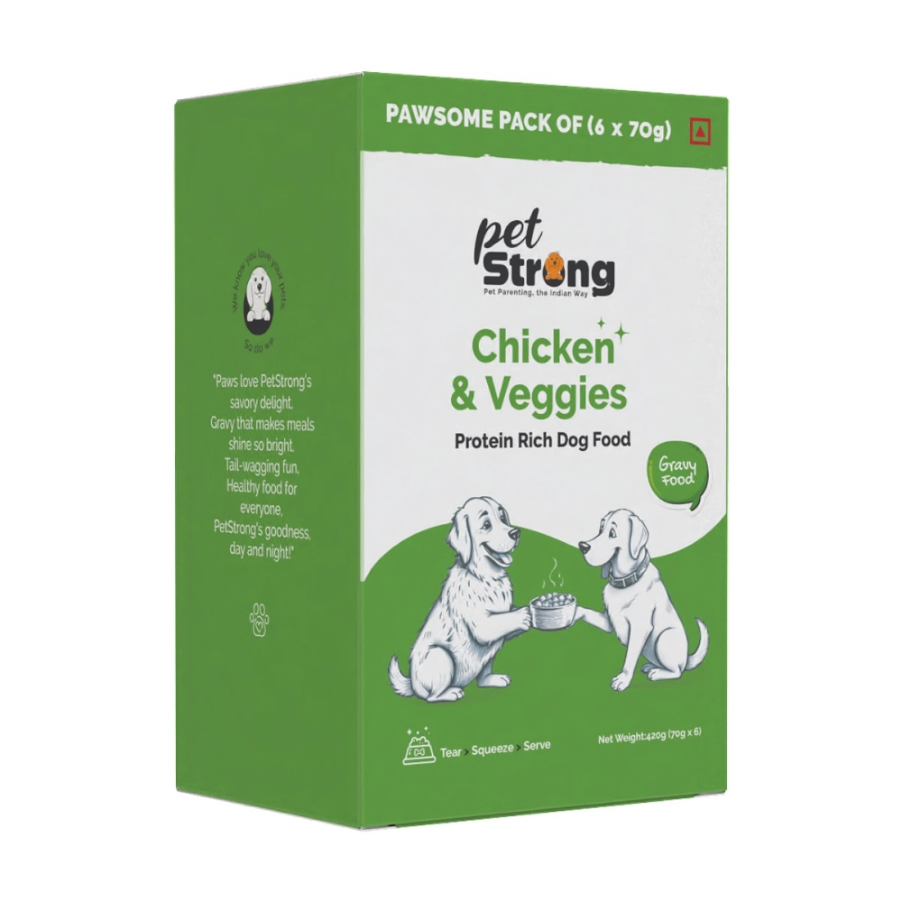 PetStrong Chicken Liver & Chicken and Veggies in Gravy Wet Food for Dogs Combo image 2