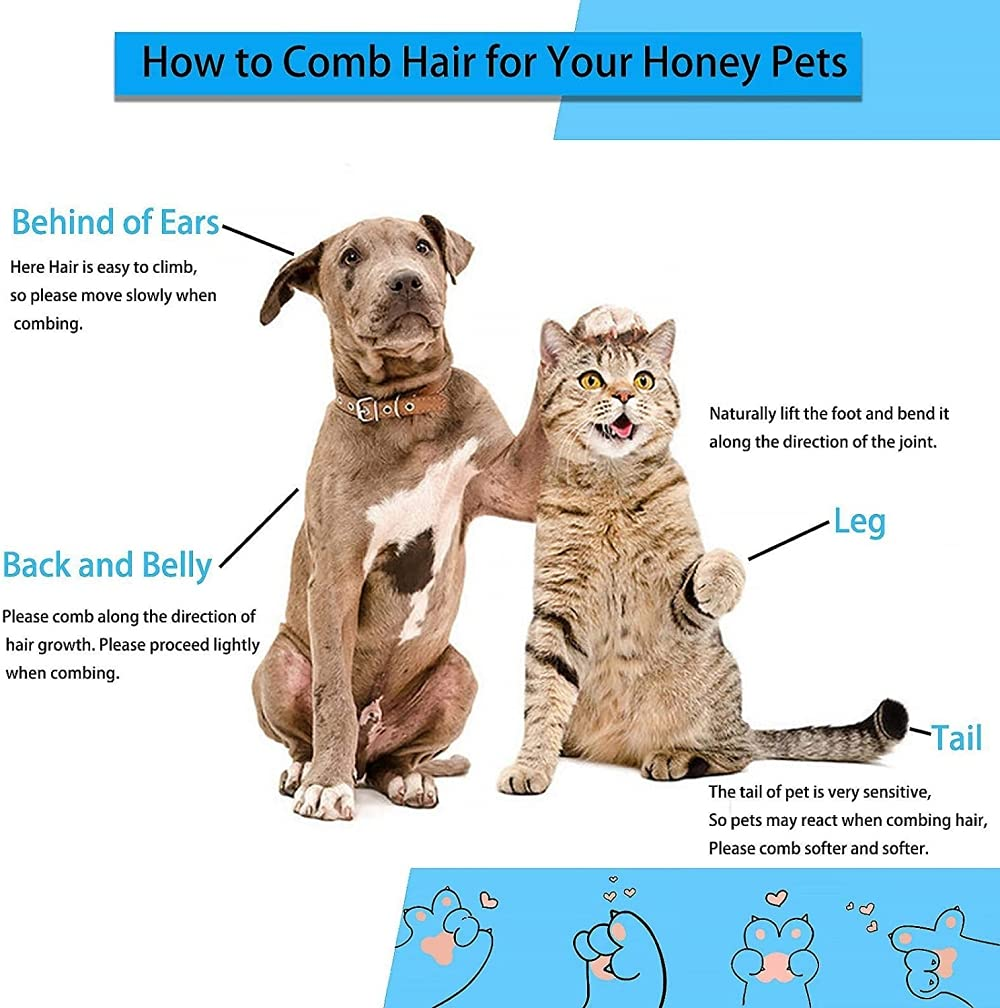 QPets Slicker Brush for Dogs and Cats (Blue) image 5