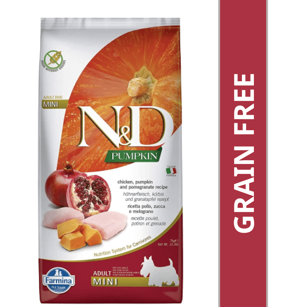 Farmina N&D Pumpkin Chicken & Pomegranate Grain Free Adult Mini Dog Dry Food image 9