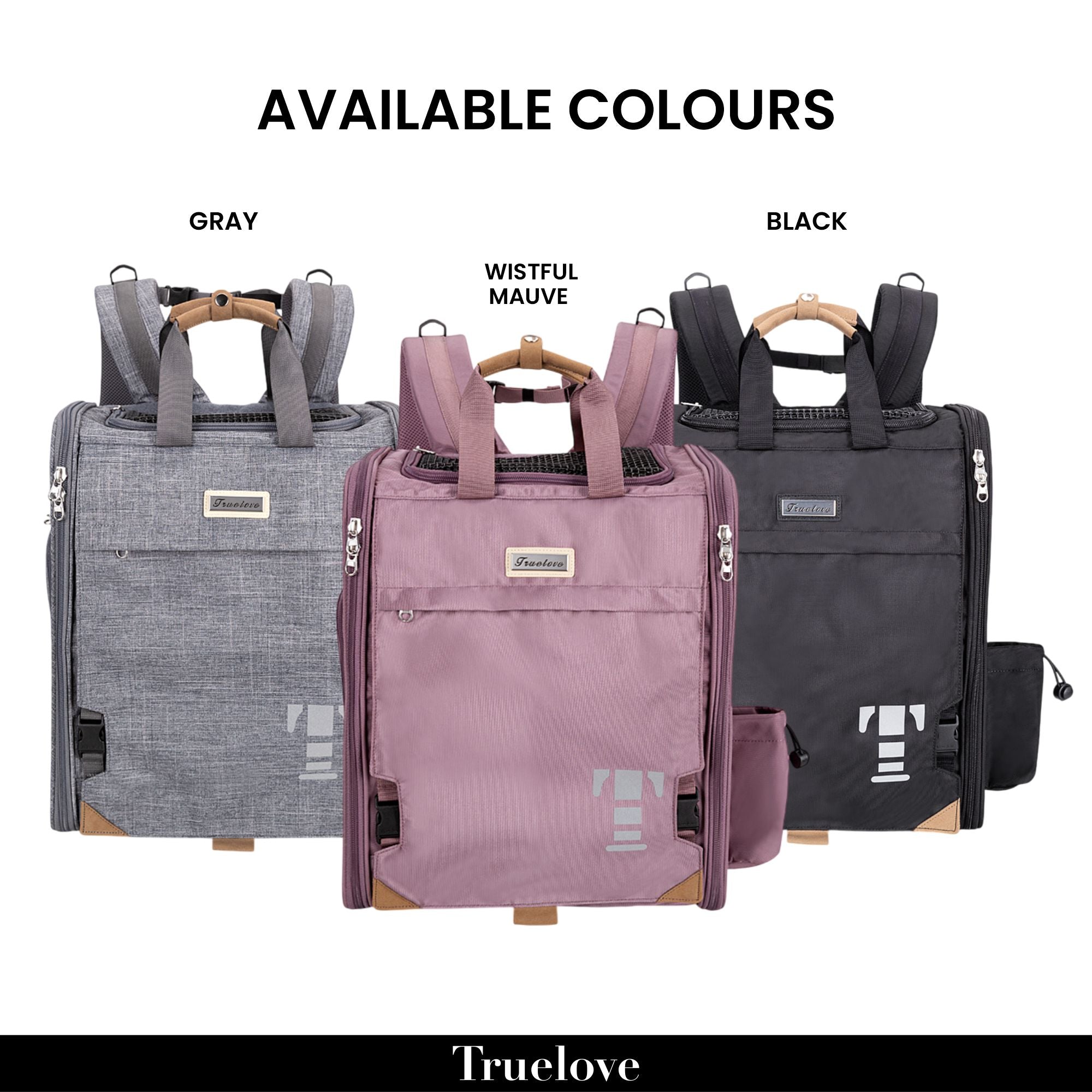 Truelove Airflow Premium Backpack Carrier for Dogs & Cats (Grey) image 10