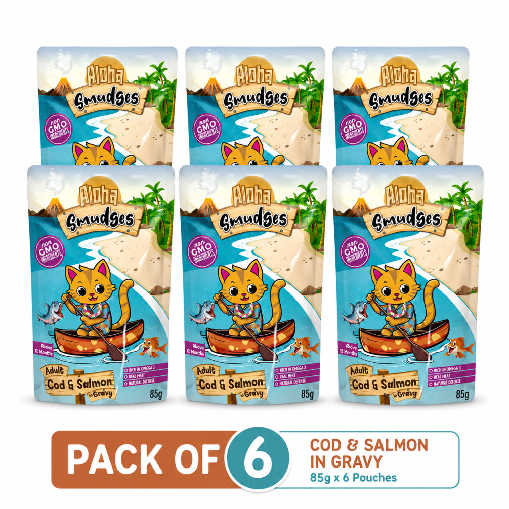 Aloha Smudges Cod and Salmon in Gravy Adult Cat Wet Food image 8