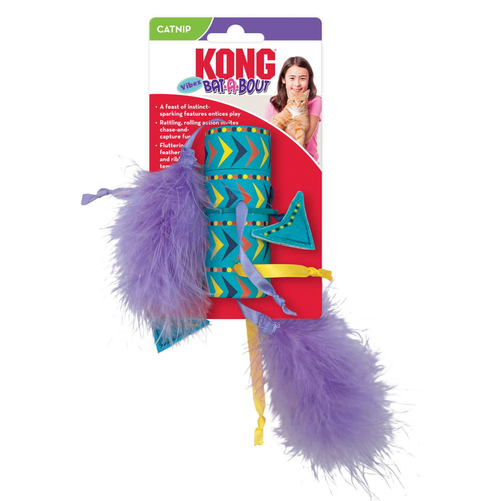Kong Bat A Bout Vibez Roller Toy for Cats (Multicolour) image 2