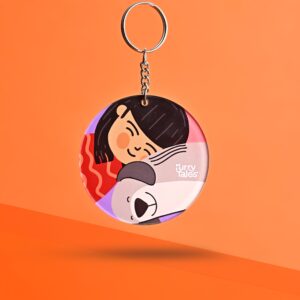 Furry Tales Ollie Snuggles Mom Acrylic Key Chain