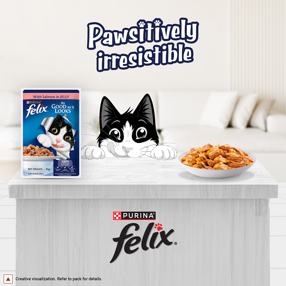 Purina Felix with Salmon in Jelly Adult Complete and Balanced Cat Wet Food image 7