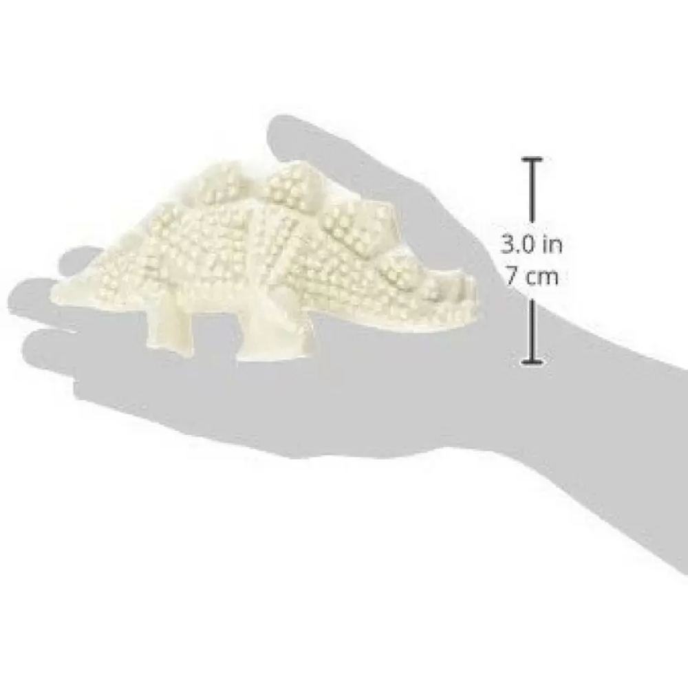 Nylabone Puppy Teething Chicken Flavoured Power Chew Dental Dinosaur Toy for Dogs (White) image 4
