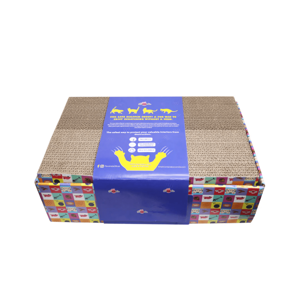 Pawsindia 5 in 1 Replacebale Box Scratcher for Cats (Brown) image 5