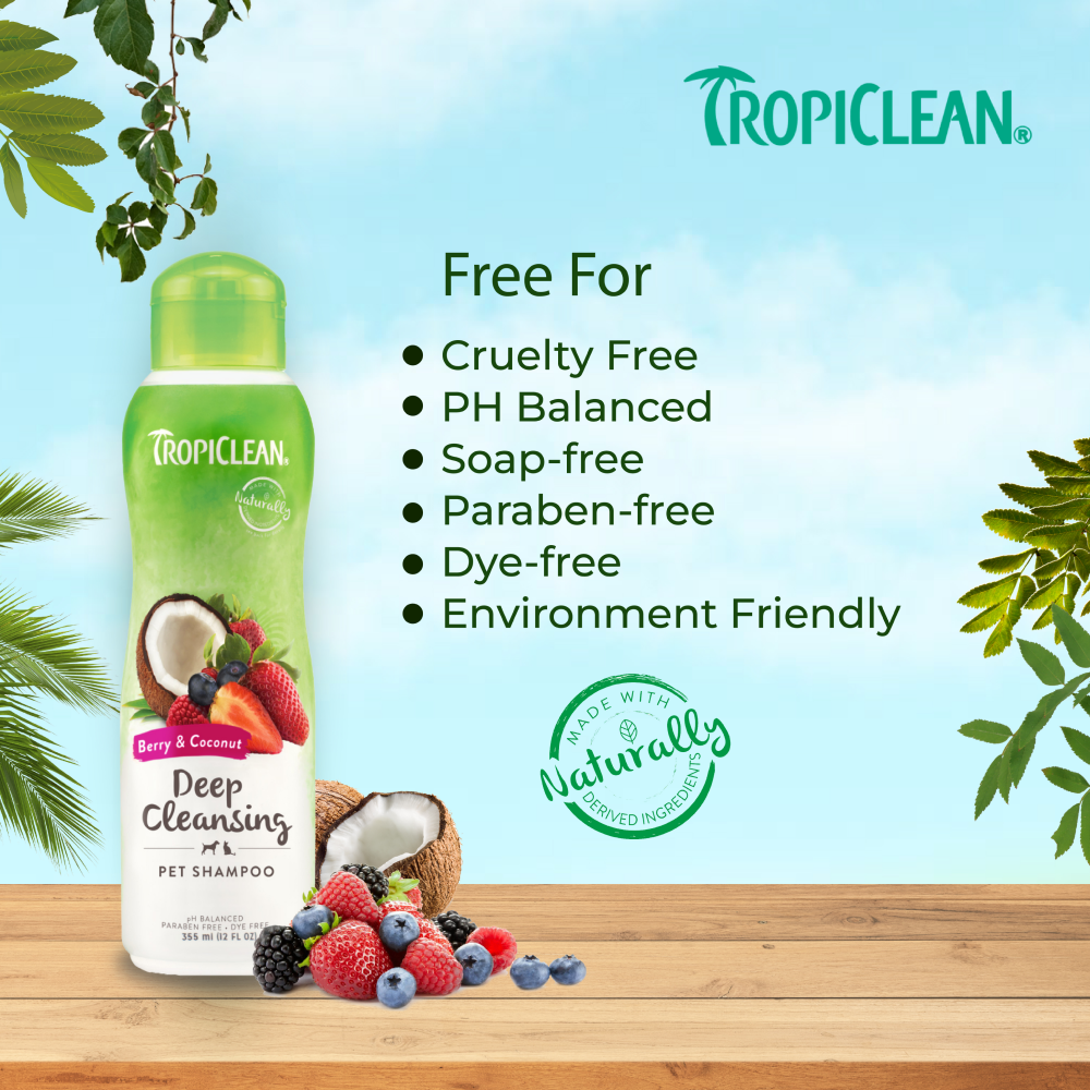 Tropiclean Berry and Coconut Deep Cleaning Shampoo for Dogs and Cats image 6