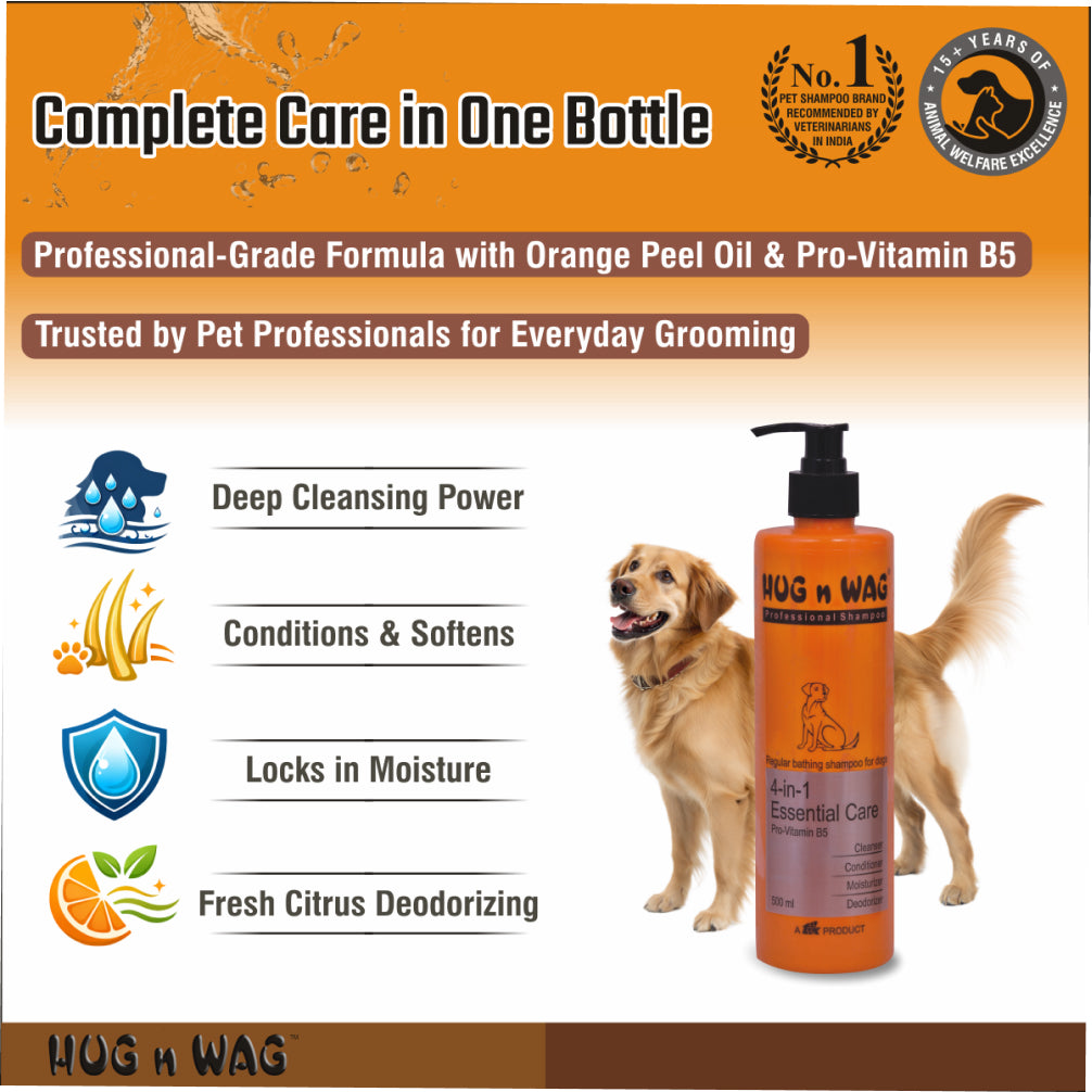 Ttk Hug n Wag Professional 4 in 1 Essential Care Shampoo with Pro Vitamin B5 for Dogs image 9