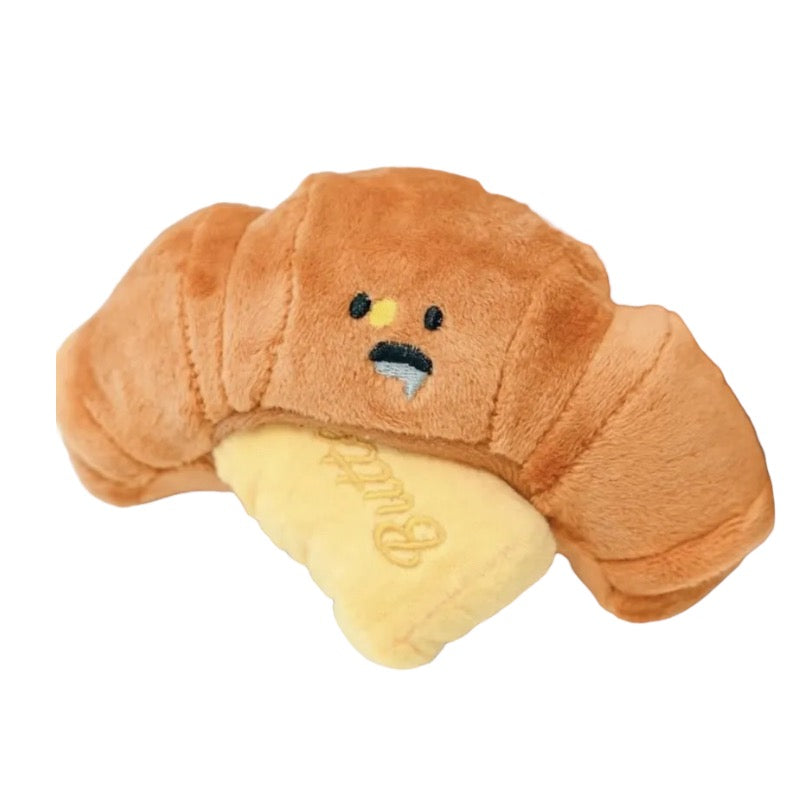 Talking Dog Club Crusty Croissant Interactive Plush Toy for Dogs (Brown) image 1