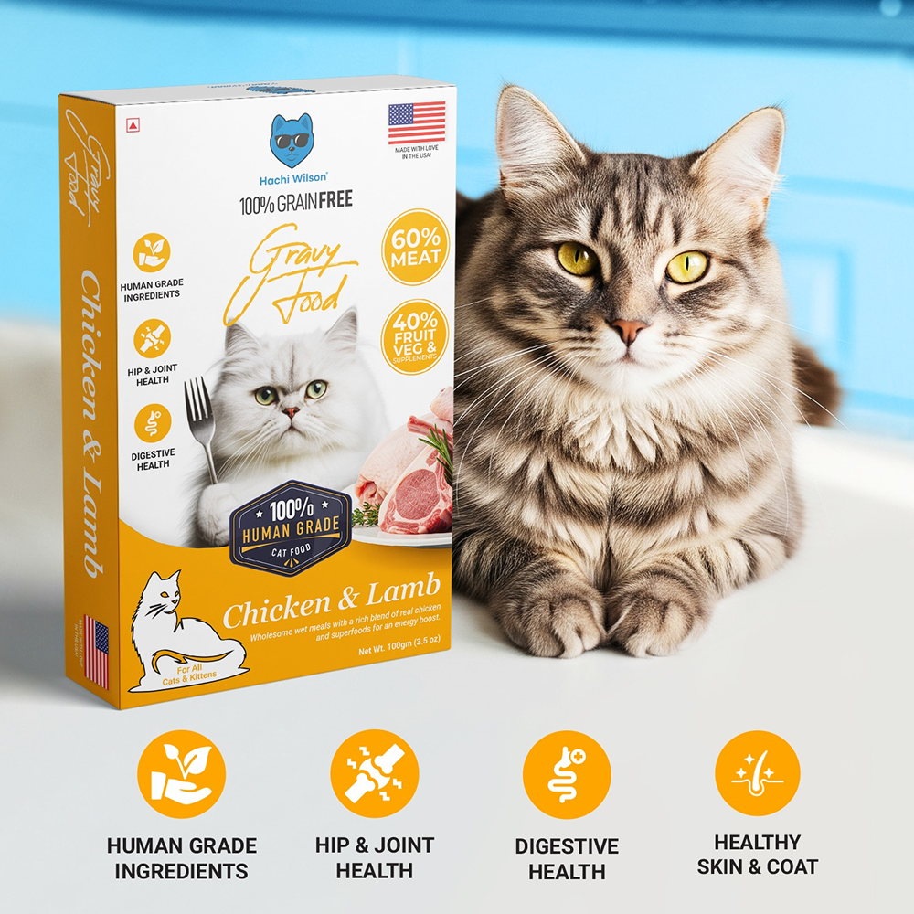 Hachi Wilson Premium Chicken and Lamb Gravy Cat Wet Food image 3