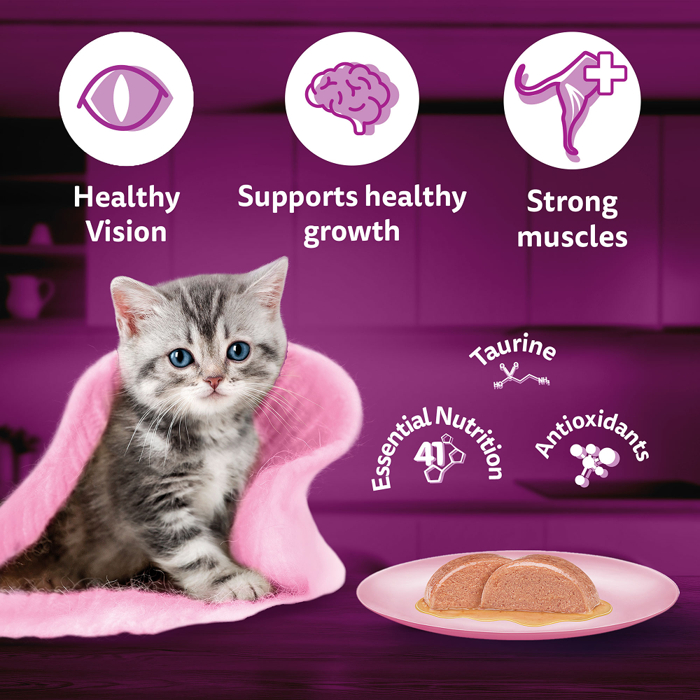 Whiskas Junior Mackerel Flavour Kitten (2-12 months) Cat Wet Food image 5