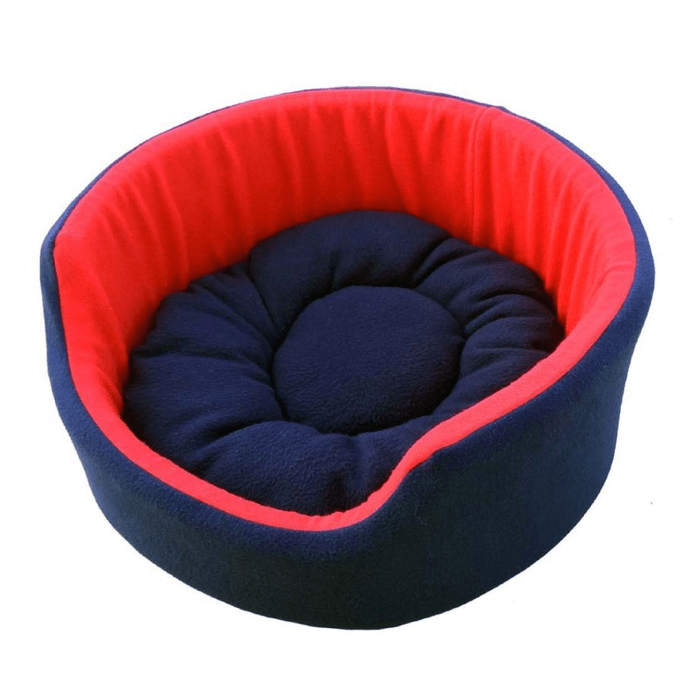 Fluffy's Pawsome Luxurious Both Side Soft Polyester Bed for Dogs and Cats (Red/Blue) image 2