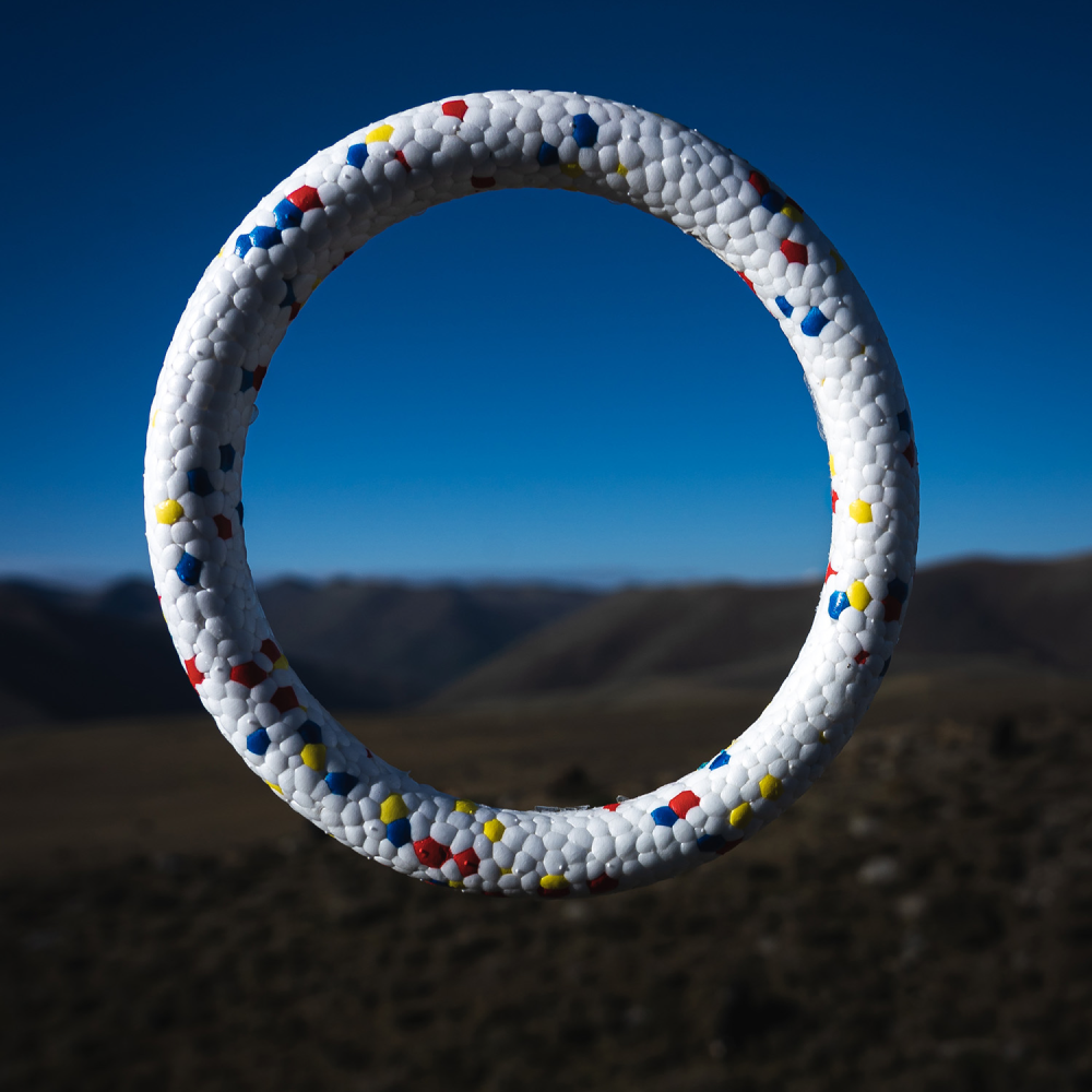 Talking Dog Club Bloom Ring Indestructible Heavy Chew Toy for Dogs (White) image 4