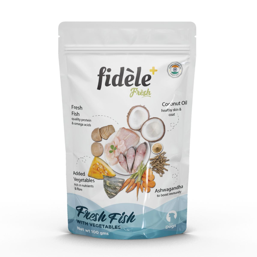 Fidele Plus Fresh Fish with Vegetables Dog Wet Food image 2