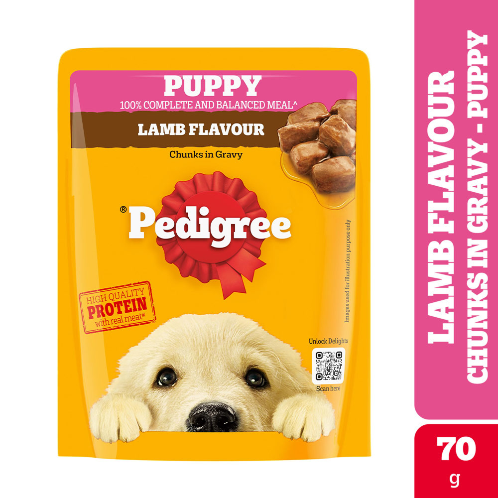 Pedigree Lamb Flavour Chunks in Gravy Puppy Wet Food