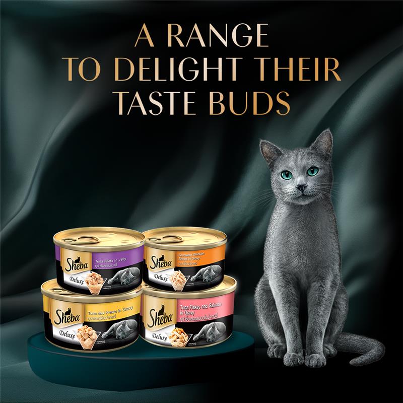 Sheba Dulex Complete Nutrition Tuna Flakes & Salmon In Gravy Cat Wet Food image 4