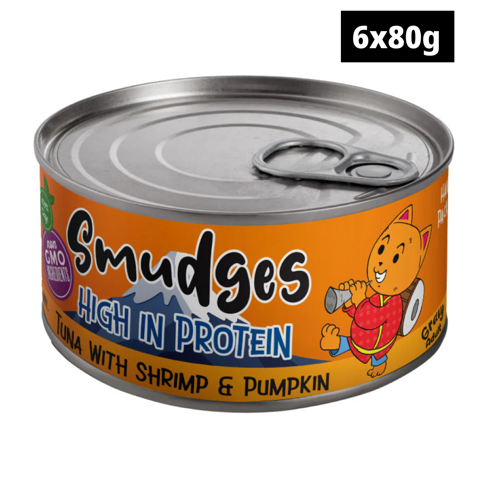 Smudges Tuna Flakes Shrimp & Pumpkin and Chicken Salmon Wet Food and Chicken & Cheese and Chicken Treat Combo Adult Cat image 5