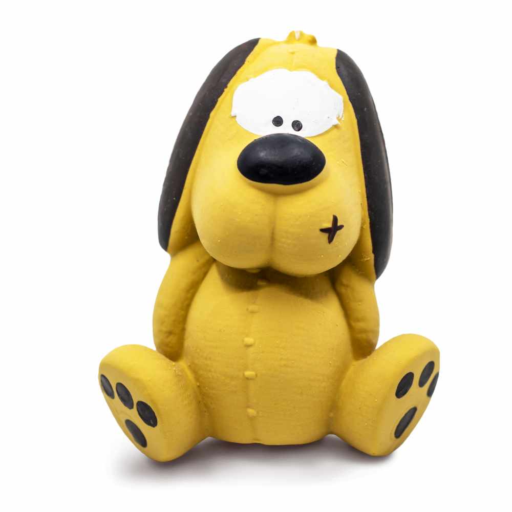 Barkbutler x Fofos Latex Bi Dog Toy for Dogs | For Medium Chewers (Yellow)