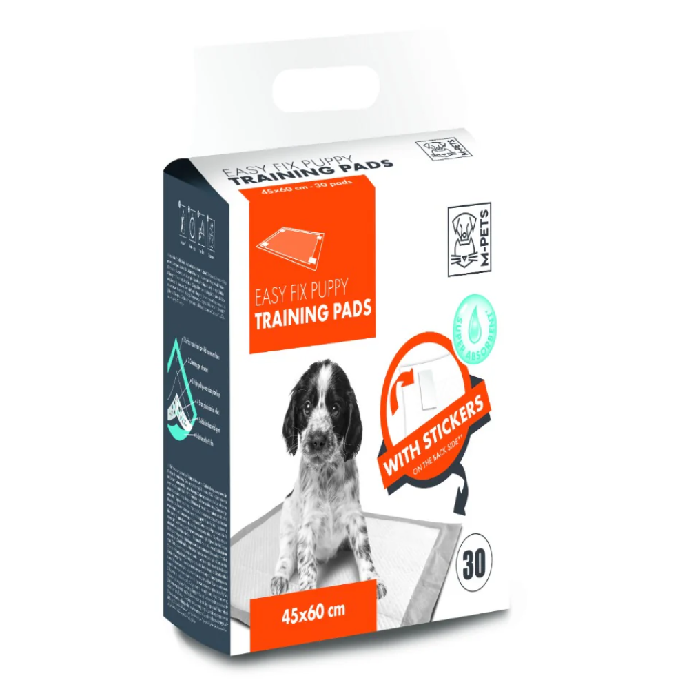 M Pets Easy Fix Puppy Training Pads With Stickers for Dogs (45x60cm)