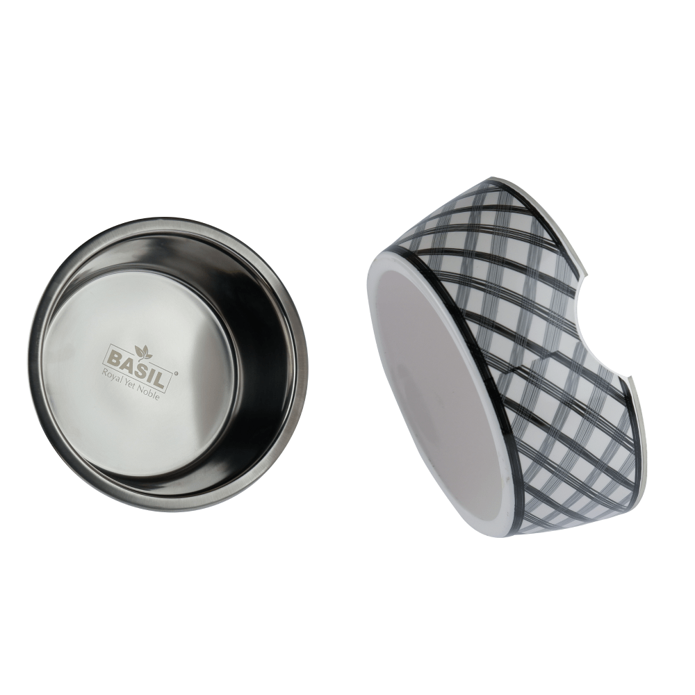 Basil Check Print Melamine Bowl for Dogs and Cats image 3
