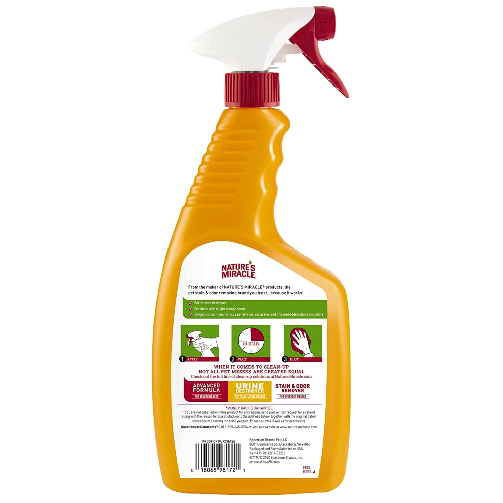 Nature's Miracle Orange Oxy Stain and Odor Remover for Dogs image 2