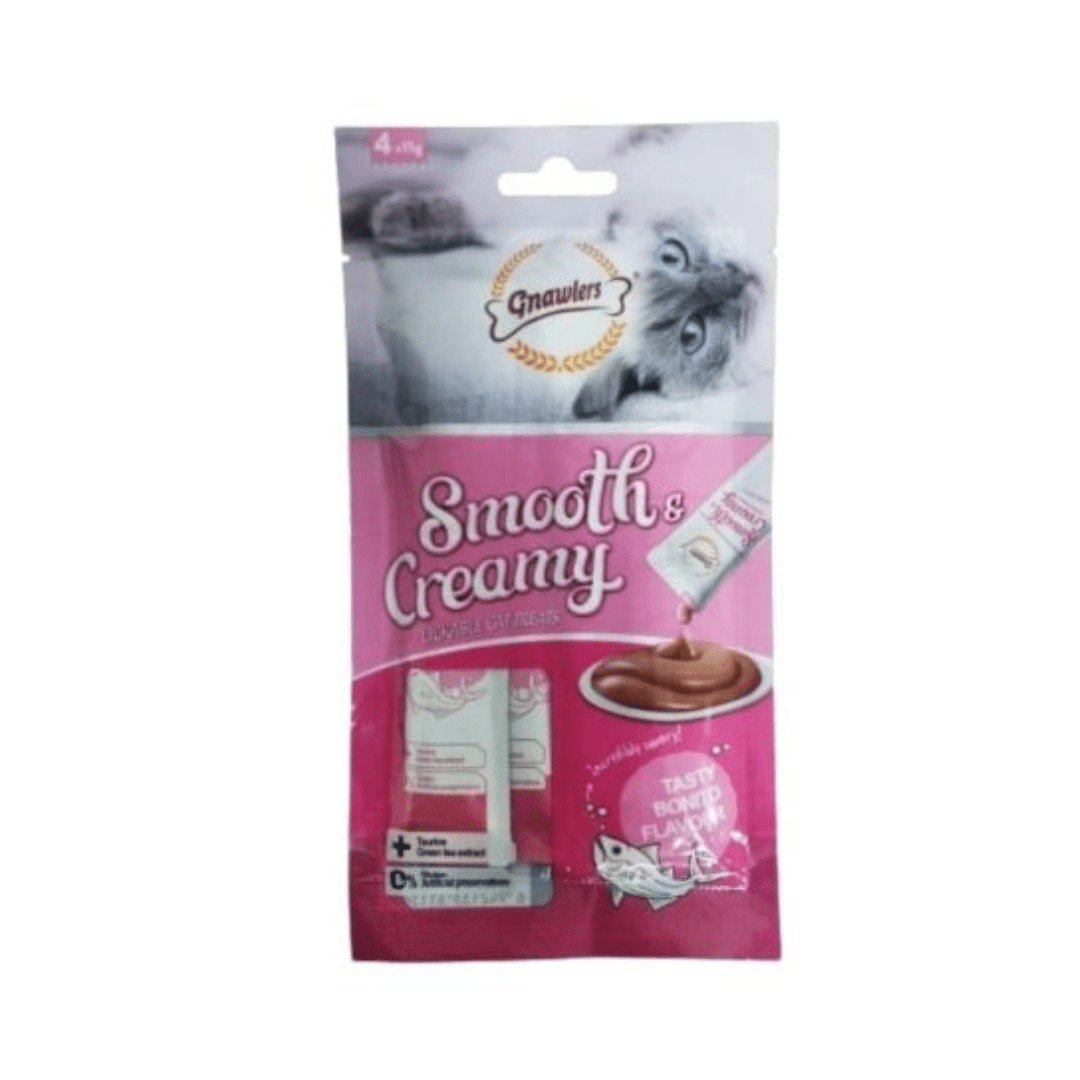 Gnawlers Crab Flavour And Bonito Flavour Creamy Cat Treats Combo image 3