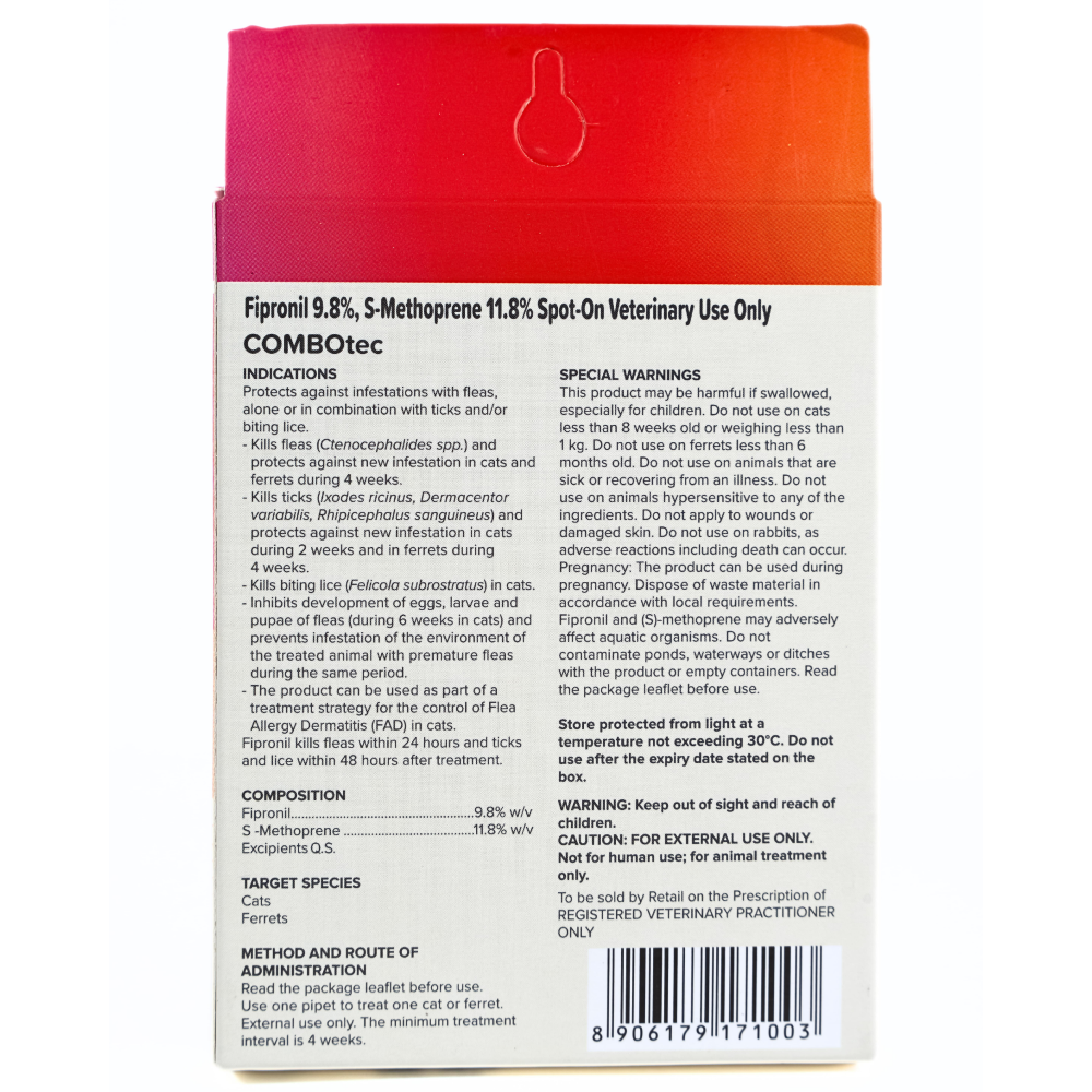 Beaphar Fipronil/s Methoprene Tick & Flea Spot On Combotec for Cats image 2