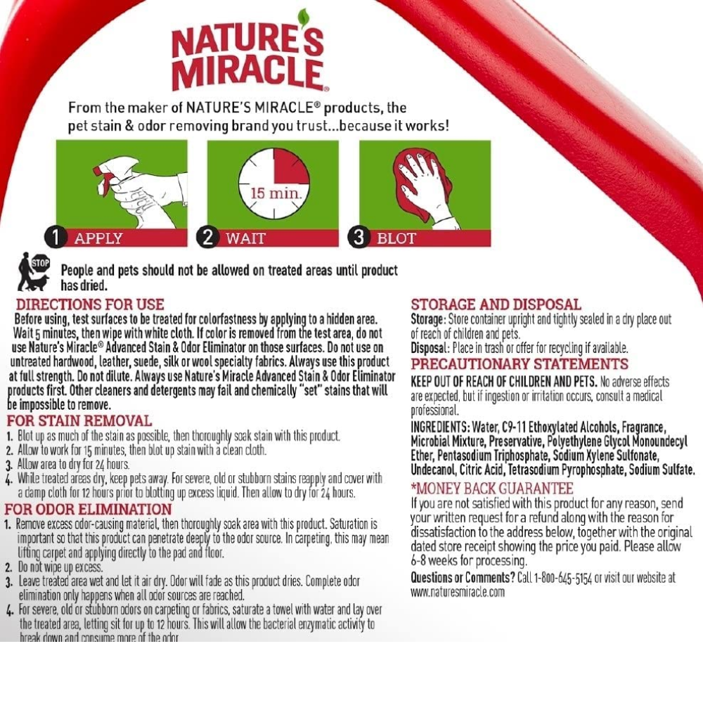 Nature’s Miracle Advanced Stain & Odor Remover for Dogs image 5