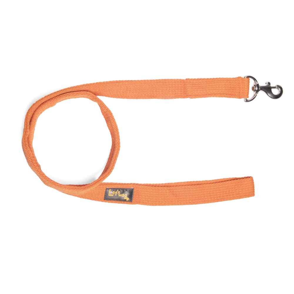 Let's Wag Single Handle Fabric Leash for Dogs (Orange) image 3