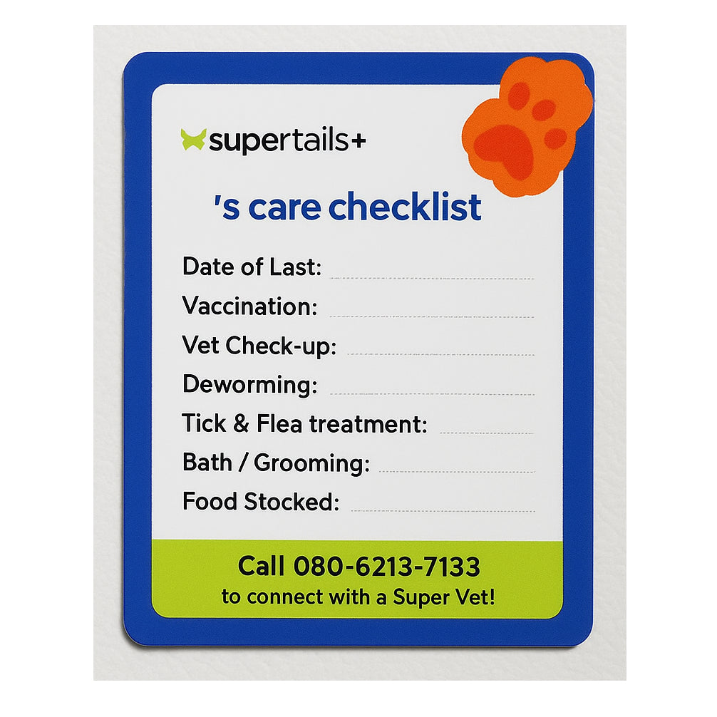 Fifozone+ Pet Care Checklist Fridge Magnet | Track Your Pet’s Health with Ease R