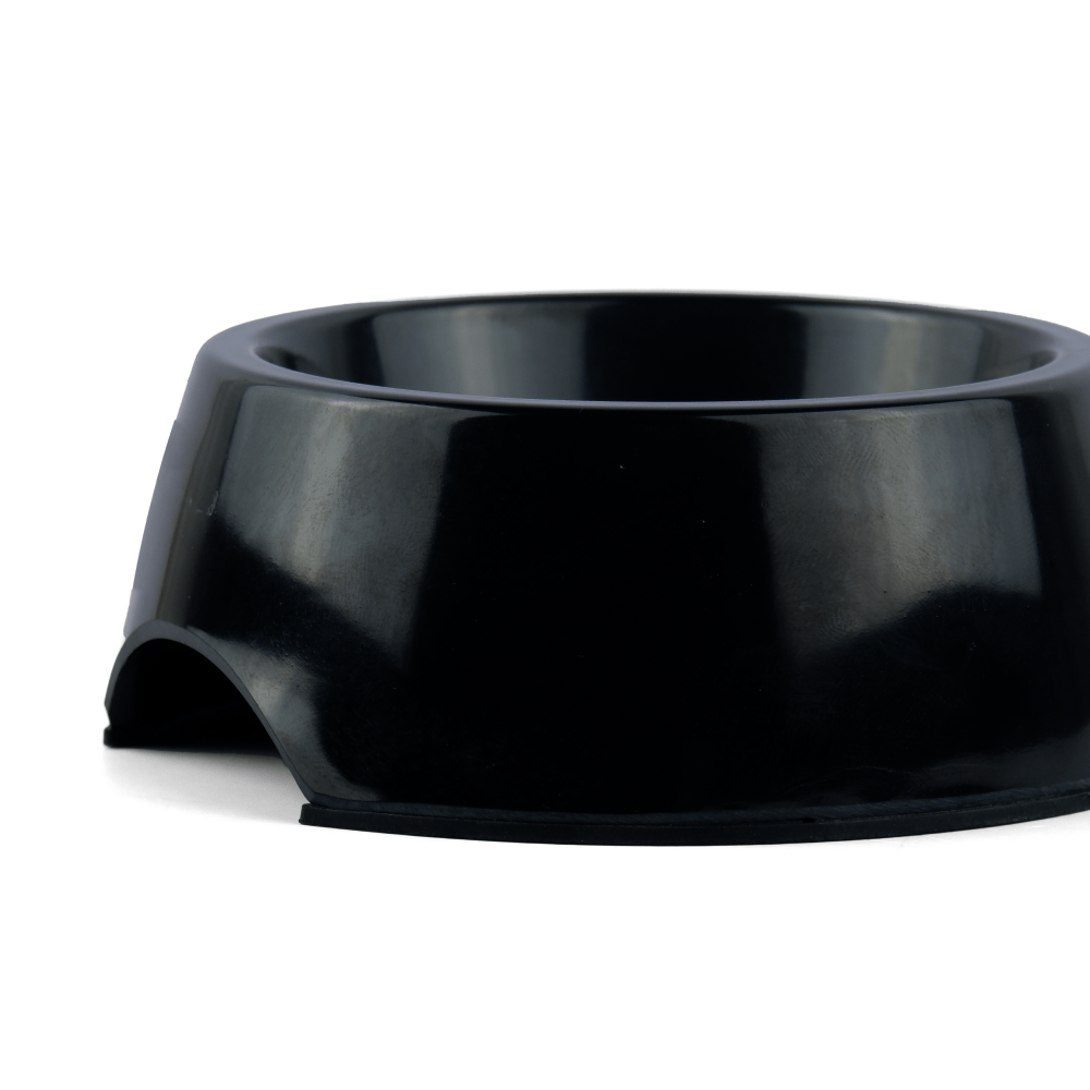 Basil Solid Color Melamine Bowl for Dogs and Cats (Black) image 3