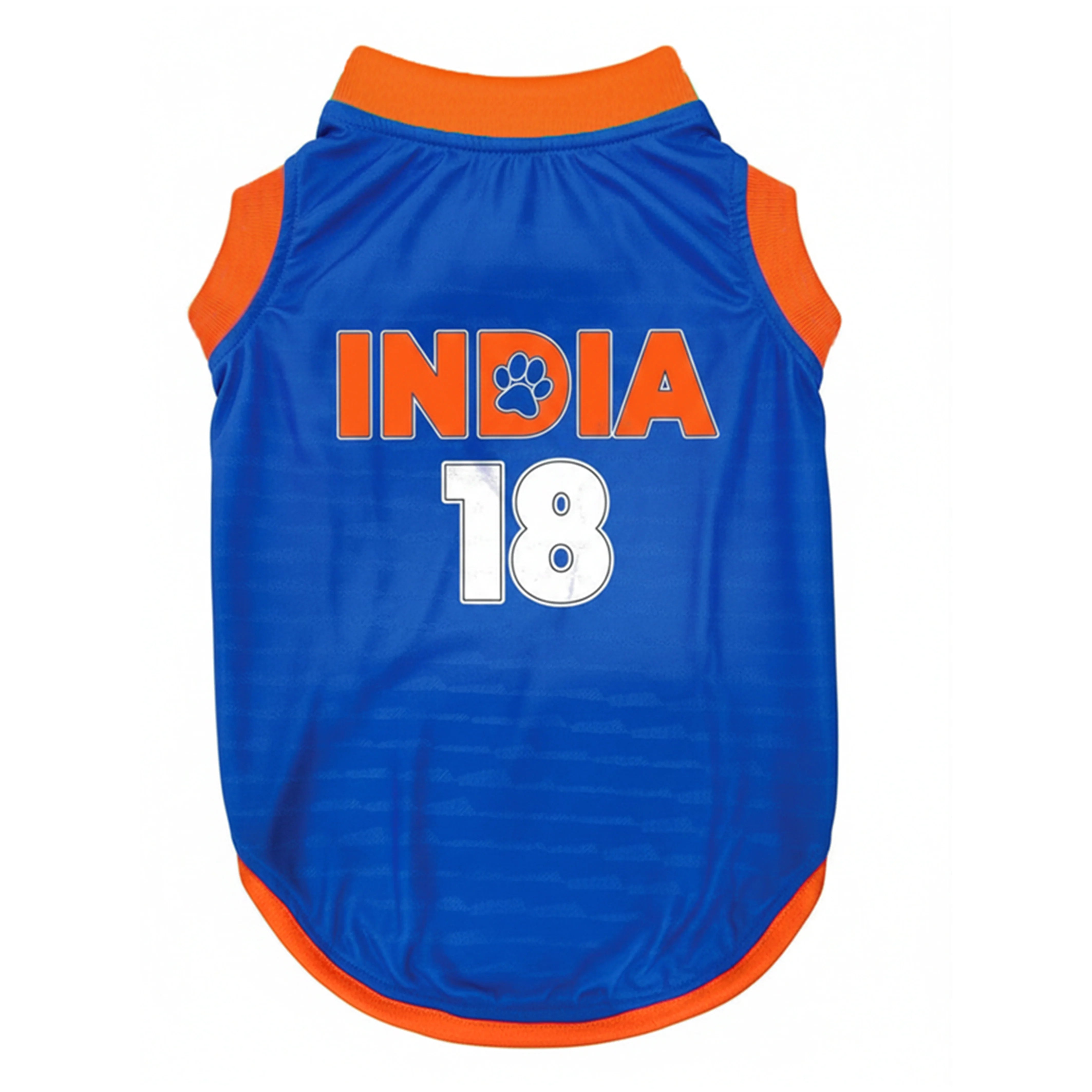 Pawsindia Round Neck Indian Cricket Jersey for Dogs image 3