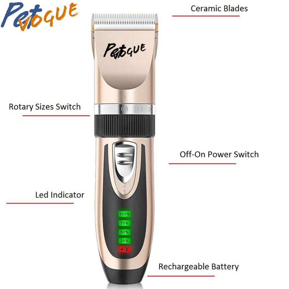 PetVogue Cordless Rechargeable Hair Trimmer for Dogs and Cats image 2