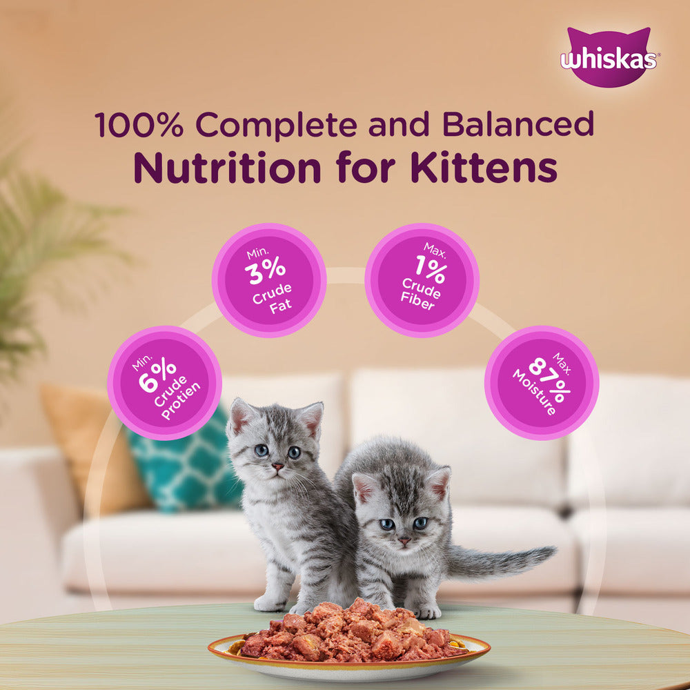 Whiskas Chicken with Salmon in Jelly Kitten (2-12 Months) Cat Wet Food image 2