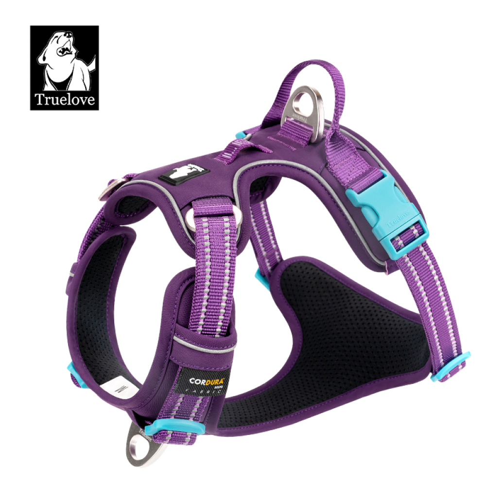 Truelove No Pull Cordura Harness with 3M Reflective Material for Dogs (Purple) image 3