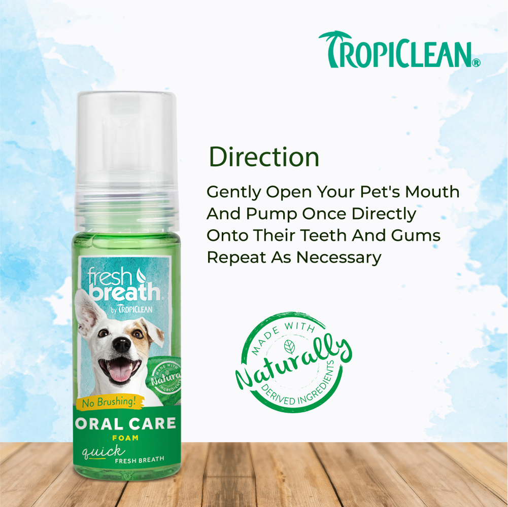 Tropiclean Fresh Breath Oral Care Foam For Dogs image 5