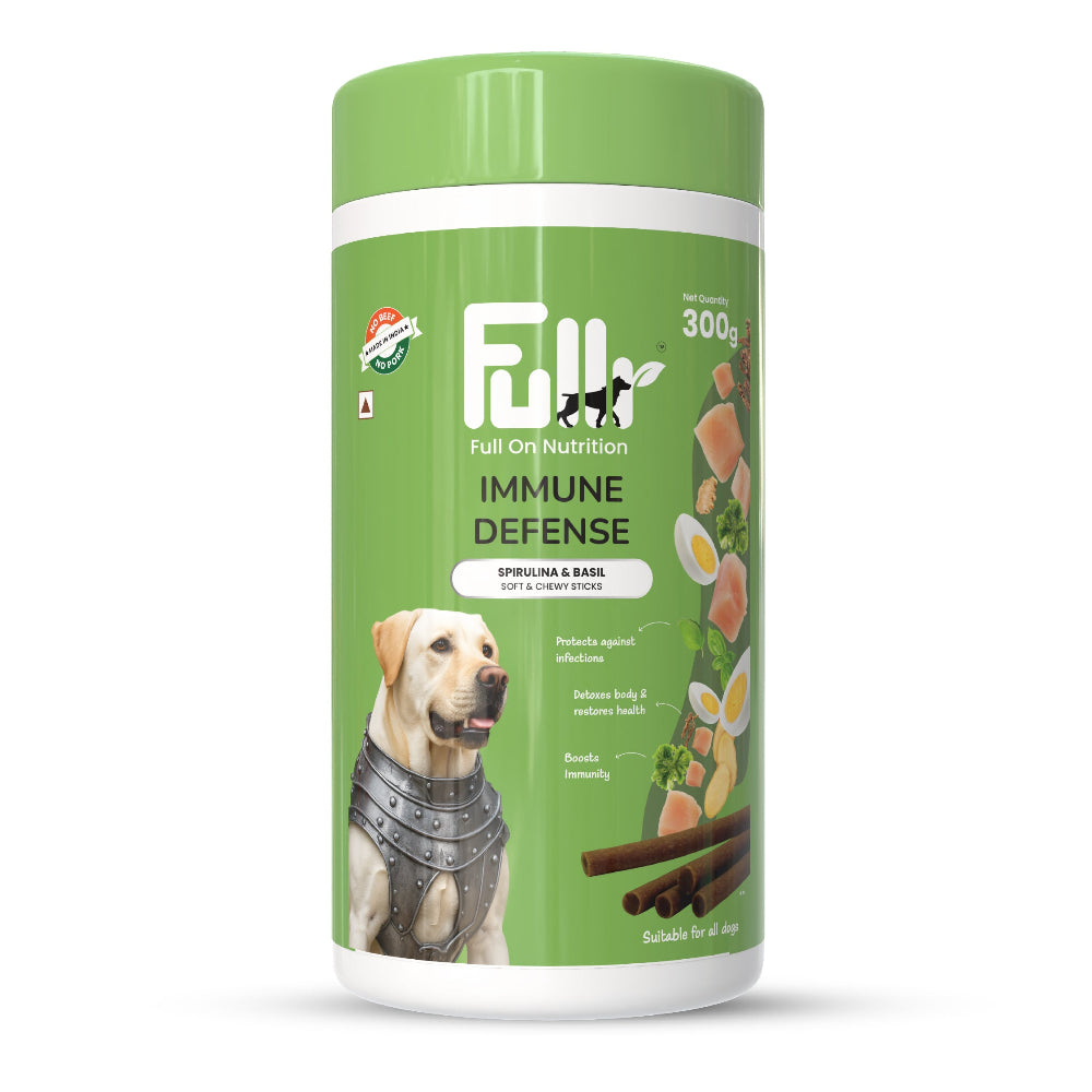 Fullr Immune Defense Treats Spirulina & Basil Soft & Chewy Sticks for Dogs