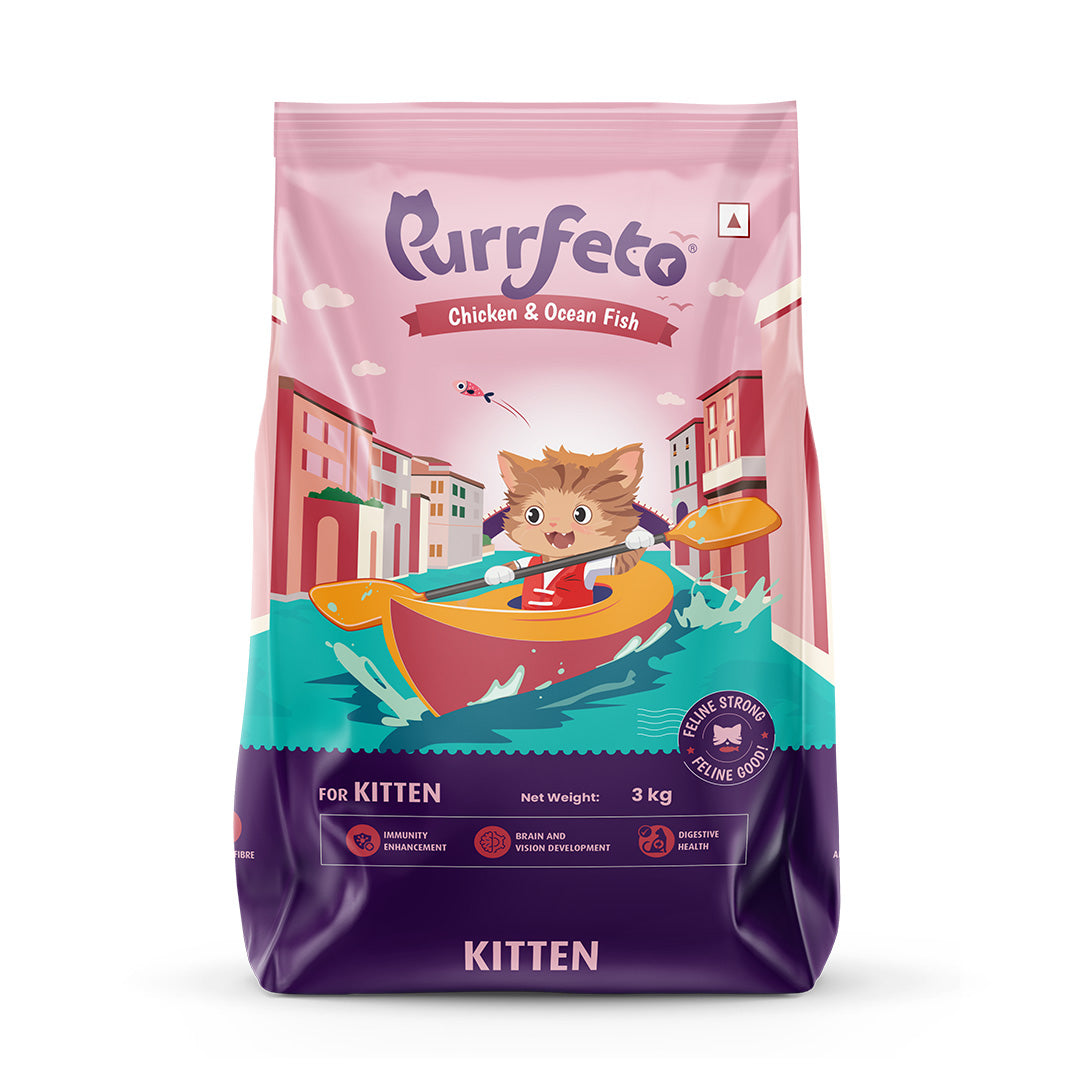Purrfeto Chicken and Ocean Fish Kitten Cat Dry Food image 4