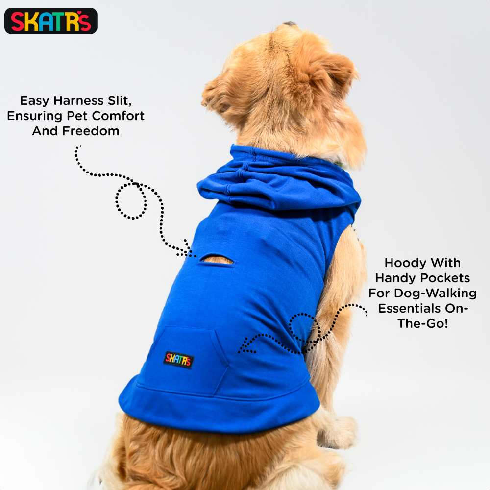 Skatrs Breezy Hoodie with Pockets for Dog and Cats (Blue) image 9