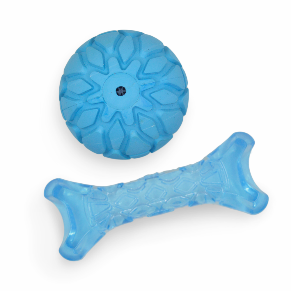 Barkbutler x Fofos Milk Bone & Ball Durable Interactive Chew Toy for Dogs (Blue) image 6