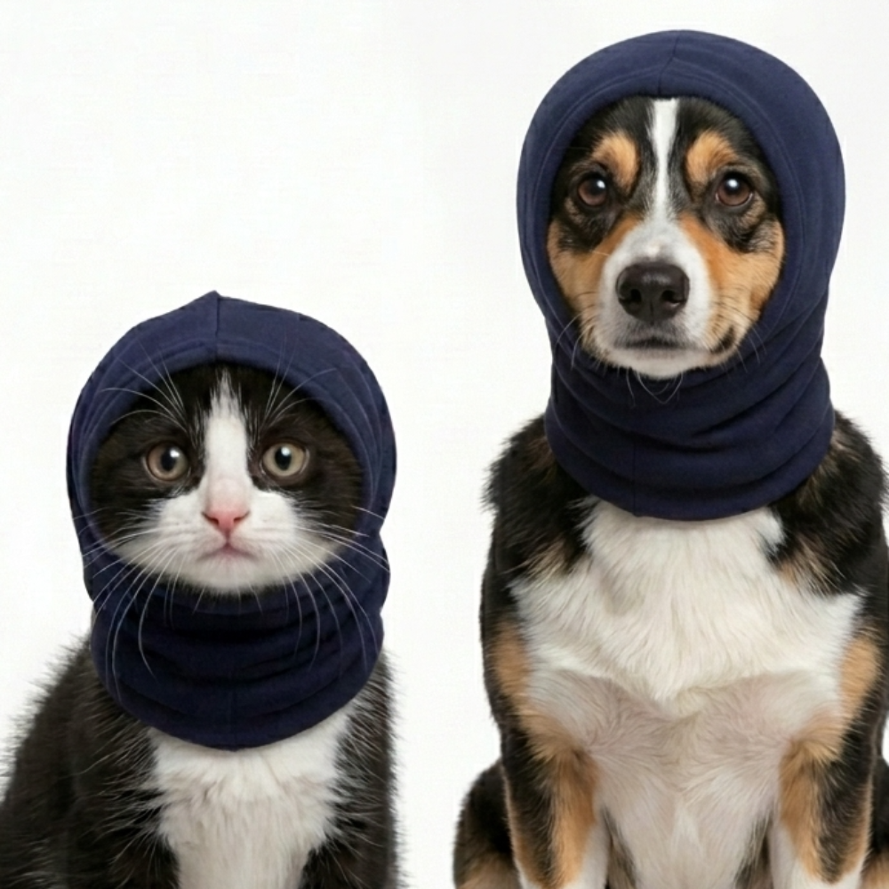 Skatrs Cold and Sound Protection Ear Muffs for Dogs and Cats (Blue)