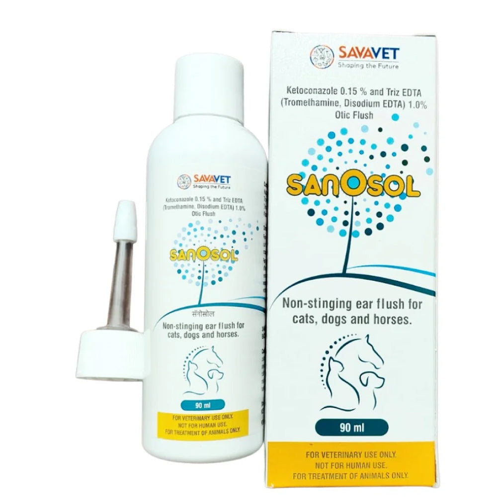 Savavet Sanosol Non Stinging Ear Flush for Dogs and Cats