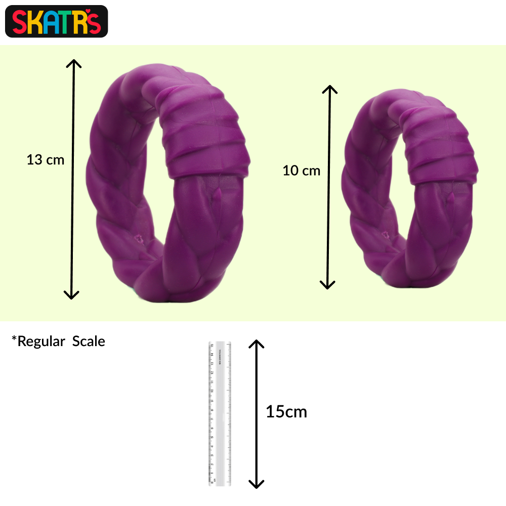 Skatrs Rubber Twisted Ring Toy for Dogs (Purple) image 2