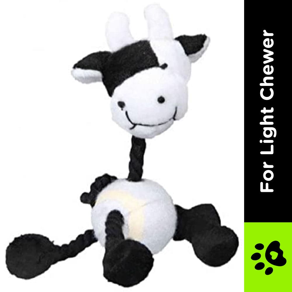 Trixie Animal Figures with Tennis Ball & Rope Toy for Dogs (Grey) image 2