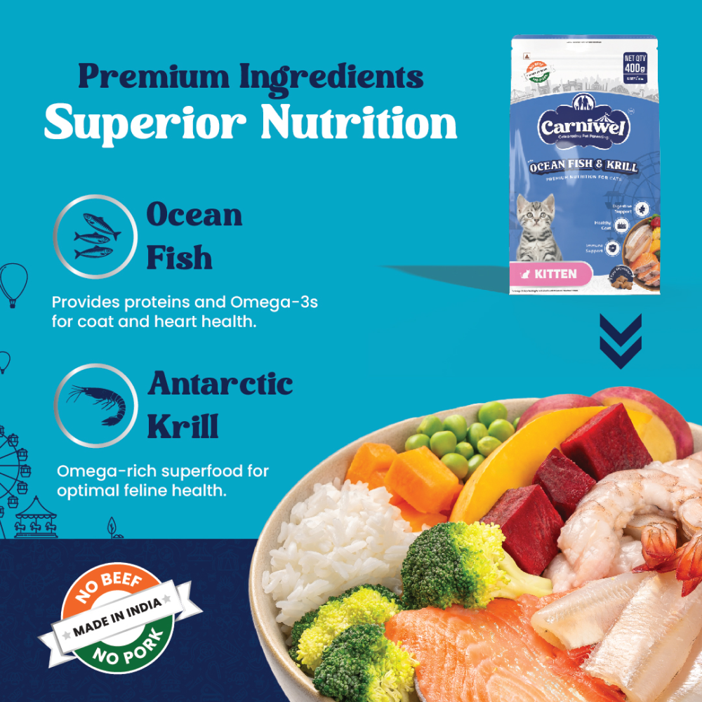 Carniwel Ocean Fish and Krill For Kitten Cat Dry Food image 5
